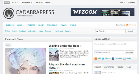 CadabraPress - Wpzoom Premium Theme